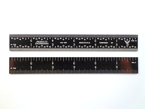 6" EZ Read Rigid Rule Made in USA! 4R Graduation...