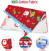 Christmas Fabric Bundles, 20 Pcs Different Pattern Christmas Quilting Fabric, Fabric Squares with Snowman and Santa Christmas Cotton Fabric Sewing...