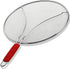 Splatter Guard for Frying Pan & Food Strainer and Universal Cookware 13" - Stops Hot Oil Splash - RED Handle - Splatter Screen for Cooking...