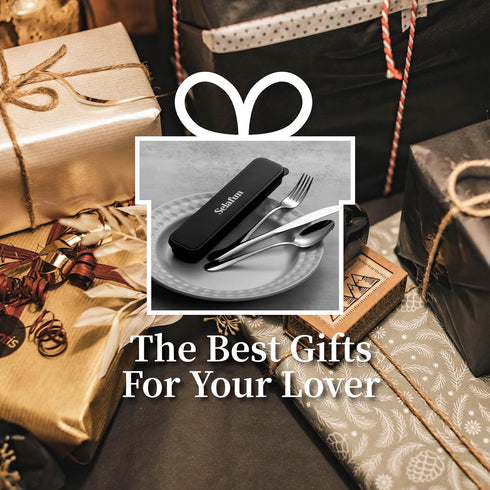 Travel Cutlery Set with Case Portable Silverware Utensils Set,4-pieces Stainless Steel Reusable Flatware Set Cutlery Set for Camping Picnic Hiking...