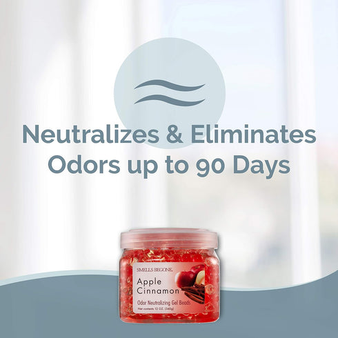SMELLS BEGONE Odor Eliminator Gel Beads - 12 oz, Pack of 2 - Eliminates Odor in Bathrooms, Cars, Boats, RVs & Pet Areas - Air Freshener - Made wit...