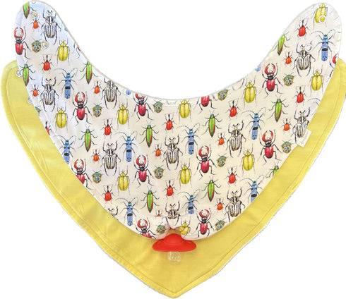 Baby Bib for Drooling and Teething with Pacifier or Teething Toy Attachment - You are Bugging Me...