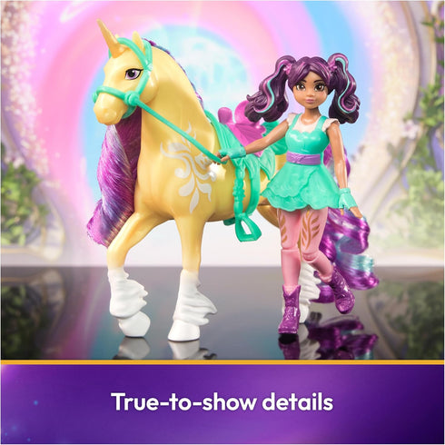 Unicorn Academy, Ava & Leaf Set with 2 Riding Accessories & Hair Styling Tool, Dolls & Unicorn Toys for Girls Ages 4 and up...
