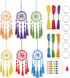 6 Set Mini Dream Catcher Kit DIY Dream Catcher Making Kit Rainbow Color Handmade Small Dream Catcher for Bag Pendant Car Interior Backpack Charm...