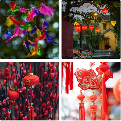 PATIKIL 0.8mm x 109 Yard Nylon Satin Cord, Nylon Beading String Knotting Cord Chain Braided Rope for Bracelets Jewelry Trim Chinese Knot, Beige...