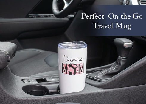 Dicksons SSTUMW-86 Ballet Pink 20 ounce Stainless Steel Travel Tumbler Mug with Lid Mug with Lid, Dance Mom...
