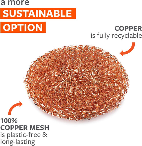 Full Circle Lucky Scrubber - Copper Scrubbers - Set of 3...
