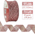 HUIHUANG Rose Gold Wired Ribbon 2-1/2 inch, Rose Gold Pink Christmas Ribbon Diamond Glitter Wire Edge Ribbon for Holiday Tree, Bows Making, Wreath...