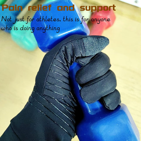 Copper Compression Gloves for Arthritis & Hand Pain Relief – Full Finger Copper Infused Gloves for Men & Women – Support for Carpal Tunnel, Tendon...