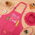 Kids Apron and Chef Hat Set, “Kiss The Little Cook” Apron Adjustable Child Apron Chef Training Funny Apron...