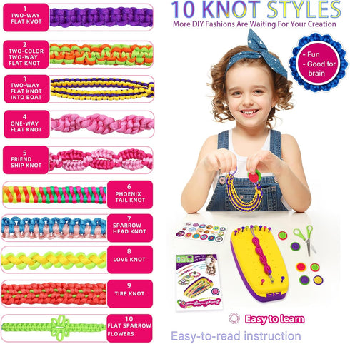 AMAZYJOYS Friendship Bracelet Making Kit for Girls Age 8-12 | DIY Arts and Crafts for Kids | Christmas Birthday Gifts Ideas for Girl 8 9 10 11 Yea...