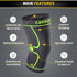 CAMBIVO 2 Pack Knee Brace, Knee Compression Sleeve for Men and Women, Knee Support for Running, Workout, Gym, Hiking, Sports (Green,Medium)...