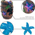 GSD Star-Fish Broken Barrel Decor Resin Betta Fish Tank Accessories Ornaments for Fish Cave Hide Tank Decorations, Broken Barrel x 1pc, Blue Star ...