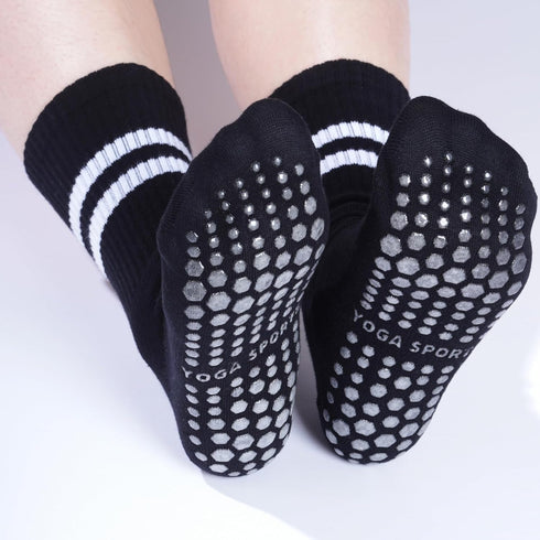 3 Pair Pilates Socks with Grips, Women Non Slip Socks Anti Skid Socks for Barre Ballet Dance Workout Hospital...