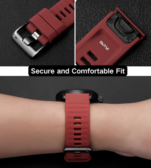 26mm watch band compatible with garmin fenix 5x 6x Pro 7x 3 hr rugged silicone quick fit 26 strap replacement for Epix Pro Gen 2 51mm Enduro 2 Des...