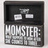 Primitives by Kathy 28489 Classic Box Sign, 8" x 4.50", Momster...