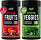 Fruits and Veggies Supplement - High Fiber Supplement for Immunity, Gut & Energy - Super Reds & Super Greens Supplements with Marshmallow Root - 2...