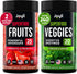 Fruits and Veggies Supplement - High Fiber Supplement for Immunity, Gut & Energy - Super Reds & Super Greens Supplements with Marshmallow Root - 2...