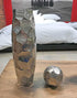 Modern Day Accents 3618 Facetado Silver Sphere, Filler Balls, Home Office, Room Decor, Desk, Tabletop, Modern Home Decor, Centerpiece, Decorative ...