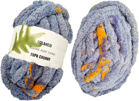 DDL&HEXI Super Chunky Chenille Yarn for Arm Knitting,Blanket Making Kit,Jumbo Knitting Yarn 250g per Bag (500G/17.6OZ/55YARDS, 003)......