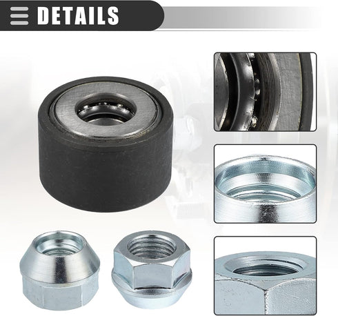 Motoforti Universal Wheel Stud Installer Tool, Tire Stud Tool, M12x1.25 M12x1.5 M14x1.5, Iron, with 3/4" Hex Wheel Lug Nuts, Silver Tone, 1 Set...