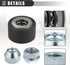 Motoforti Universal Wheel Stud Installer Tool, Tire Stud Tool, M12x1.25 M12x1.5 M14x1.5, Iron, with 3/4" Hex Wheel Lug Nuts, Silver Tone, 1 Set...