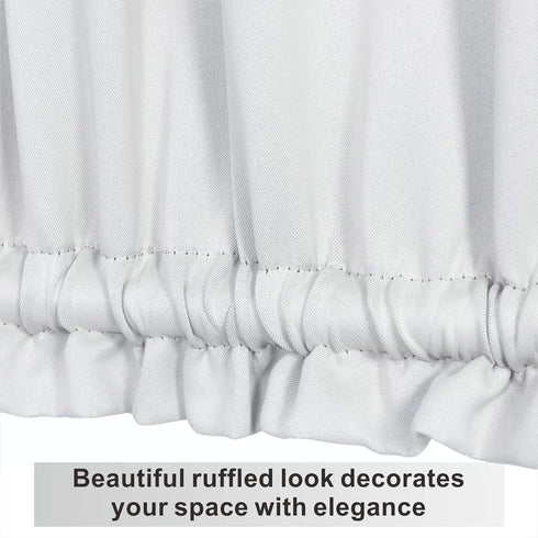 Aquazolax Rod Pocket French Door Curtain Drapes - Blakout Door Panel 25x72-Inch Premium Window Treatment Coverings for Glass Door - 1 Panel, Greyi...