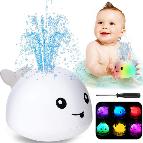 ZHENDUO Baby Bath Toys, Rechargeable Bath Toys, Whale Spray Water Bath Toy, Sprinkler Bathtub Shower Toys for Toddlers Kids Boys Girls, Pool Toy f...