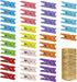 Mini Natural Wooden Clothespins with Jute Twine, 250pcs, 1 Inch Photo Paper Peg Pin Craft Clips with 66ft Natural Twine for Scrapbooking, Arts & C...