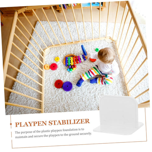 SAFIGLE Adhesive Furniture Anchors 4pcs Anti Tip Playpen Stabilizer Support Feet Playpen Accessories Home Supplies for Child Safety Dog Gate...