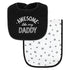 Hudson Baby Unisex Baby Cotton Terry Bib and Burp Cloth Set, Mom Dad Moon And Back, One Size...