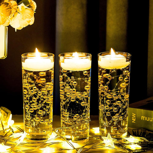 Tondiamo 24 Pcs Artificial Pearl String for Floating Candle Faux Pearls Beads String Party Garland Decoration for Vases Filler Wedding Centerpiece...
