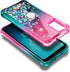 NZND Compatible with Nokia C300 (N155DL) Case, Nokia G100 (N150DL) with Tempered Glass Screen Protector, Ring Holder/Wrist Strap, Glitter Liquid F...