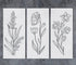 GSS Designs Tall Wildflower Stencils for Painting Large Flower 7x16Inch Flowers Stencil Bouquet Painting Stencils for Wood Wall Canvas...