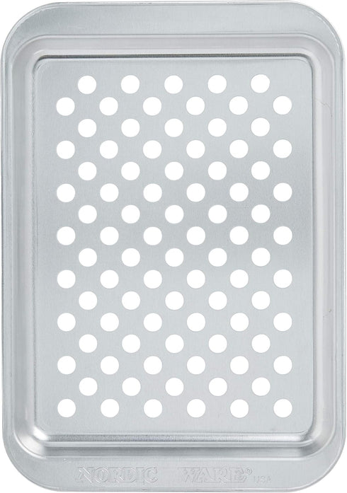 Nordic Ware Naturals Compact Crisping Tray - Natural Uncoated Aluminum, Toaster Oven and Broiler Safe...