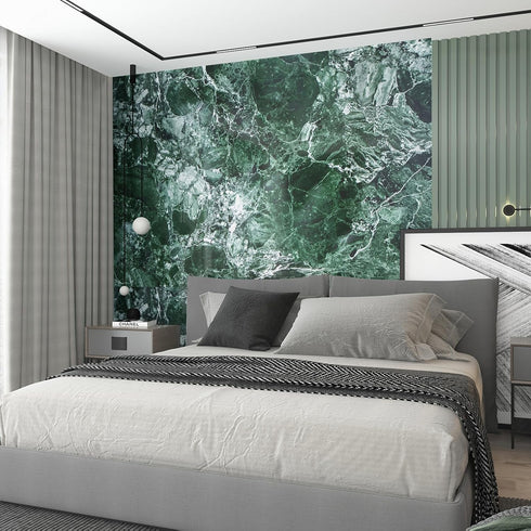 Green Wallpaper Marble Peel and Stick Countertop Granite Contact Paper 16" × 78.7" Self Adhesive Removable Waterproof Furniture Top Cover Vinyl Wr...