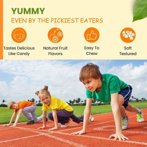 Gelatin Free Kids Omega 3 Gummies w/DHA 30 Servings. Plant-Based Omega 3 for Kids. Gluten Free & Non-GMO DHA Gummies. Children Omega 3 Gummies for...