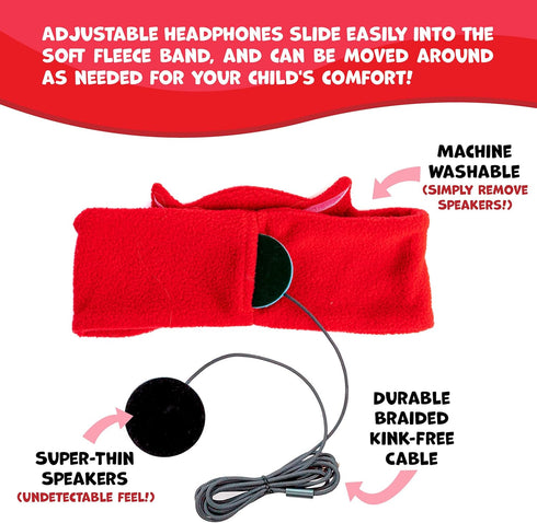 CozyPhones PJ Masks Owlette Kids Headphones Over The Ear Headband Headphones - Volume Limited with Thin Speakers & Soft Fleece Headband...