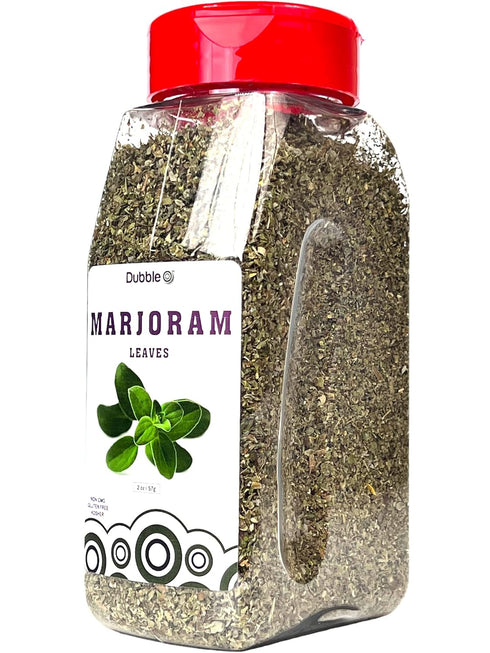 Marjoram Leaves/Flakes - 2 oz. - Non GMO, Kosher, Halal, and Gluten - Dubble O Brand...