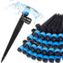 Carpathen 30pcs Drip Irrigation Emitters - 1/4" Drip Irrigation System Push-to-Connect - Adjustable 360 Degree Drip Emitters Vortex on 6" Sturdy S...