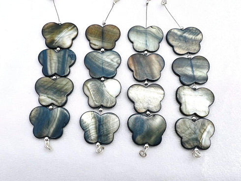 1 Strand Mother of Pearl 4 Pcs Beads Size 26x21mm Butterfly Shape Cut Smooth Beads for Jewellery Making, Beading & Craft Supplies KCRAFTS-RK_k65...