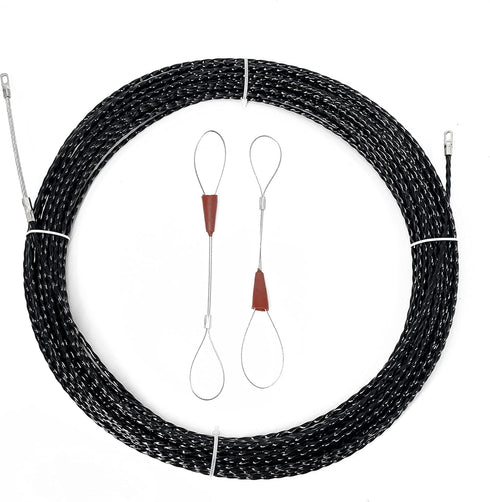 15M Cable Puller Rod Cable Running Rod Duct Push Rod Fastener Four Leaf Spiral Fish Tape Cable Pulling Fish Tape Rod...