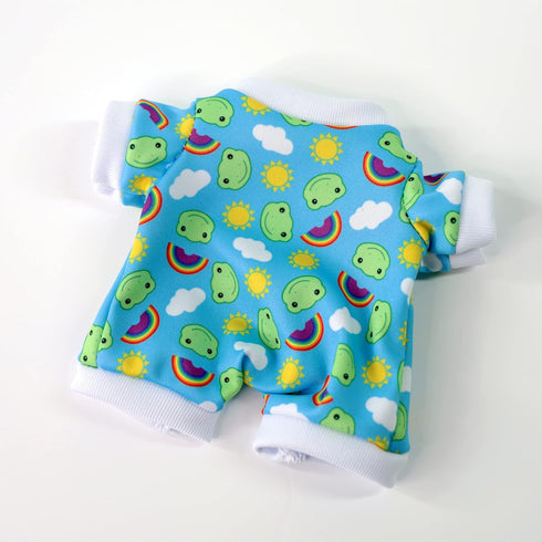 9-Inch Cute Frog Plush , Soft Stuffed Animal Plush Toy , Kawaii Doll , Green Plushie with Cloths Toy Gift for Kids Children (Baby Jumpsuit)...