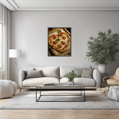 Posterizer 1 pcs-cute romantic heart pizzas-Valentine's themed poster -1-Romantic Art-Holiday Poster Collection-Chic Home and Kitchen Decor - unfr...