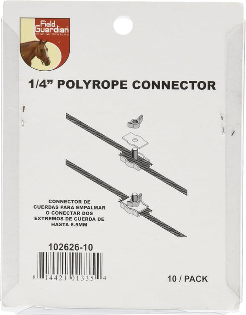 Field Guardian 10-Pack Polyrope Connector, 1/4-Inch,silver...