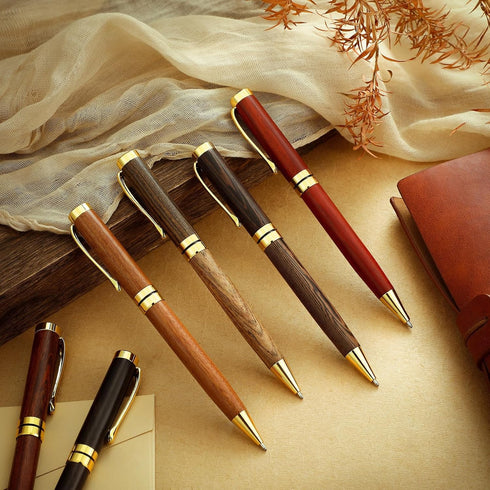 Yeaqee Luxury Wood Ballpoint Pens 1.0mm Elegant Fancy Writing Pens Wooden Black Ink Pens Graduation Gift Pen for Men Women Employee Teacher Journa...