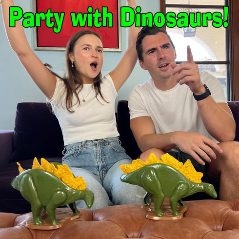 Funwares Original Nachosaurus Snack and Dip Set, Dinosaur Nacho Holder...