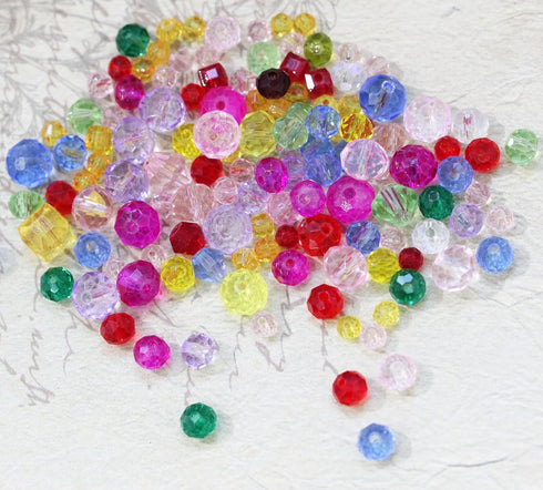 1600Pcs Crystal Beads, BetterJonny Glass Beads Assorted Crystal Faceted Beads Crystal Glass Beads Bulk for Bracelets, Necklace DIY Crafts Jewelry ...
