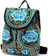 Jursccu Embroidered Backpack Purse for Women Vintage Handbag Small Drawstring Casual Travel Shoulder Bag Daypack...