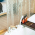 NTBAY EVA Clear Shower Curtain with Water Cube, Water-Repellent Liner with 3 Magnets for Bathroom, 72x72 Inches...